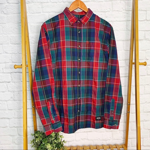 Lifetime Other - LIFETIME plaid checkered button down polo
